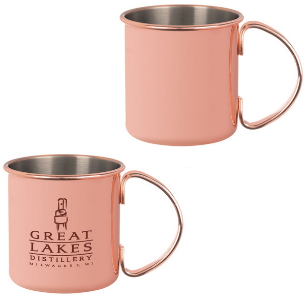 DST31234 16 Oz Tahiti Copper Plated Moscow Mule MUG With Custom Imprin